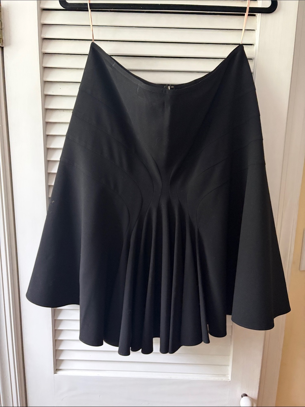Anthropologie Elevenses black flared skirt size 12